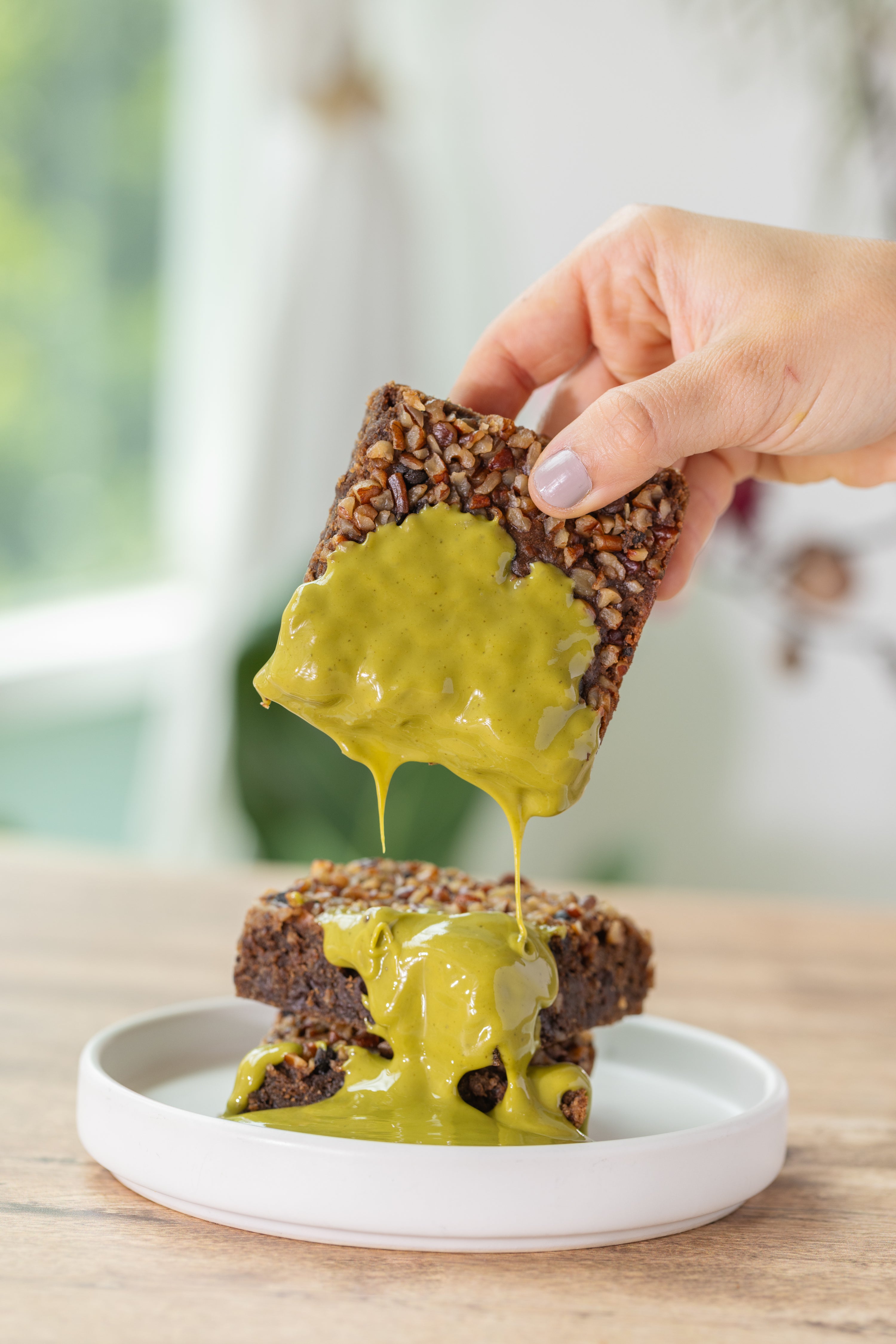 Crema de Almendra con Matcha