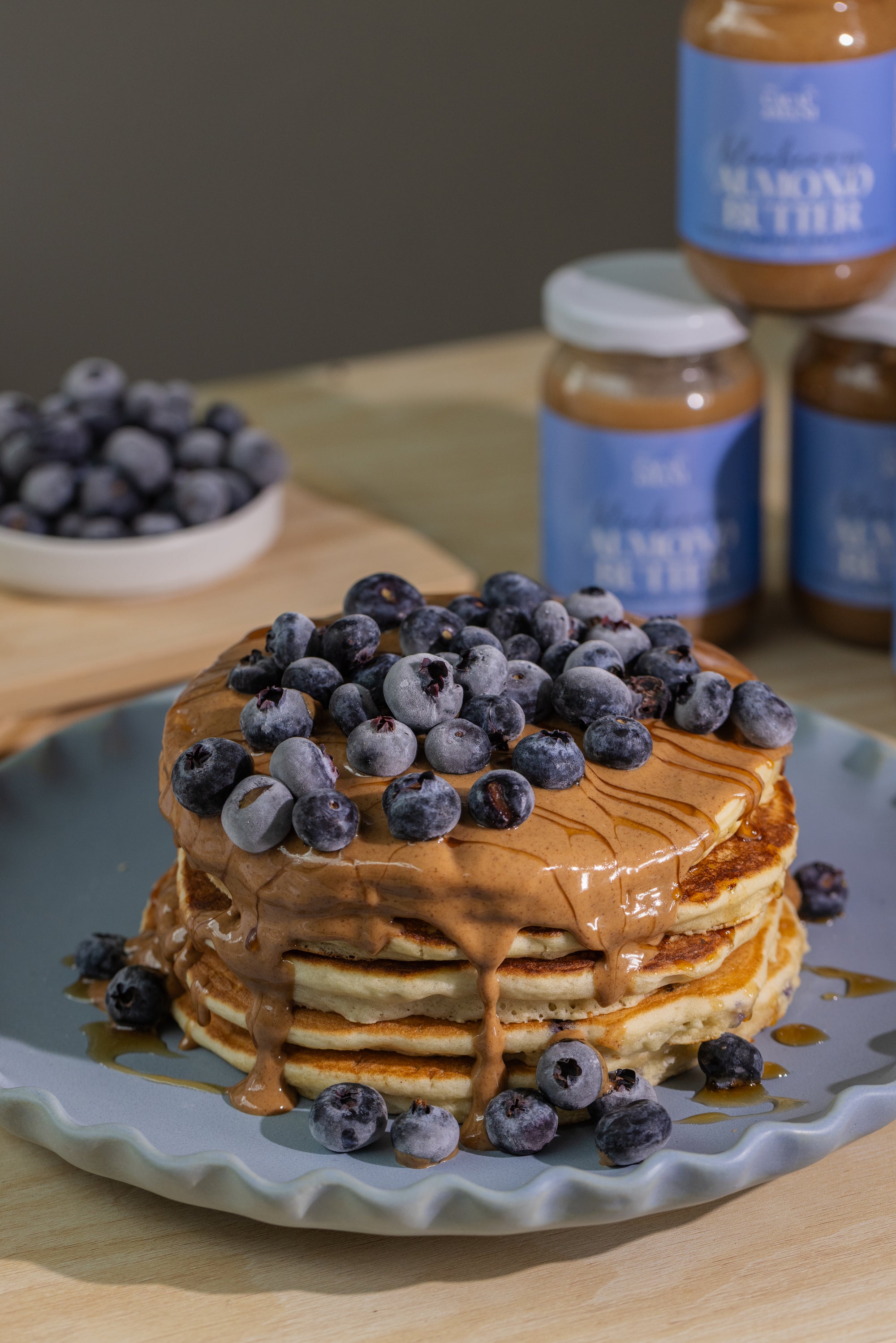 Crema de Almendra con Blueberry