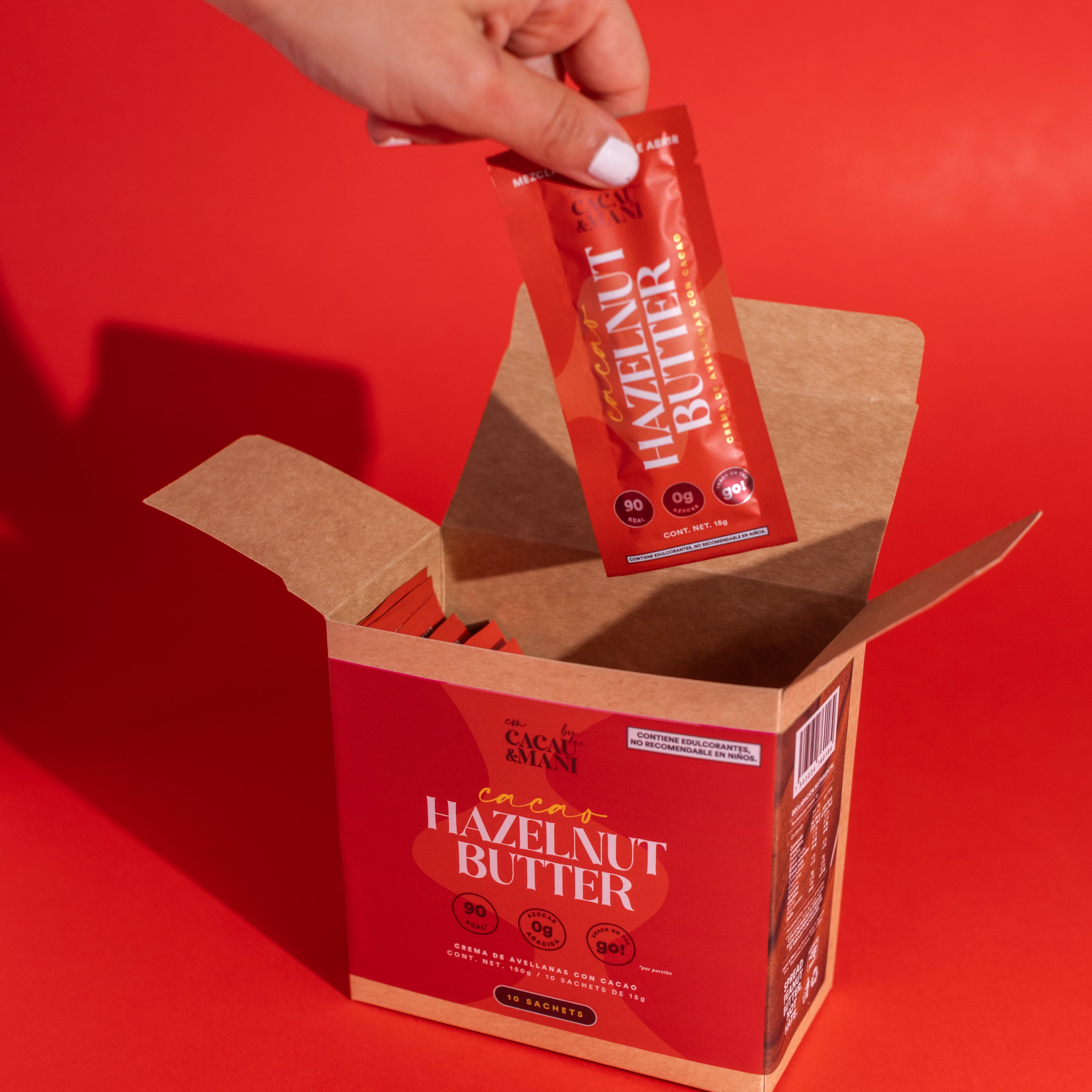 Sachets de Crema de Avellanas con Cacao