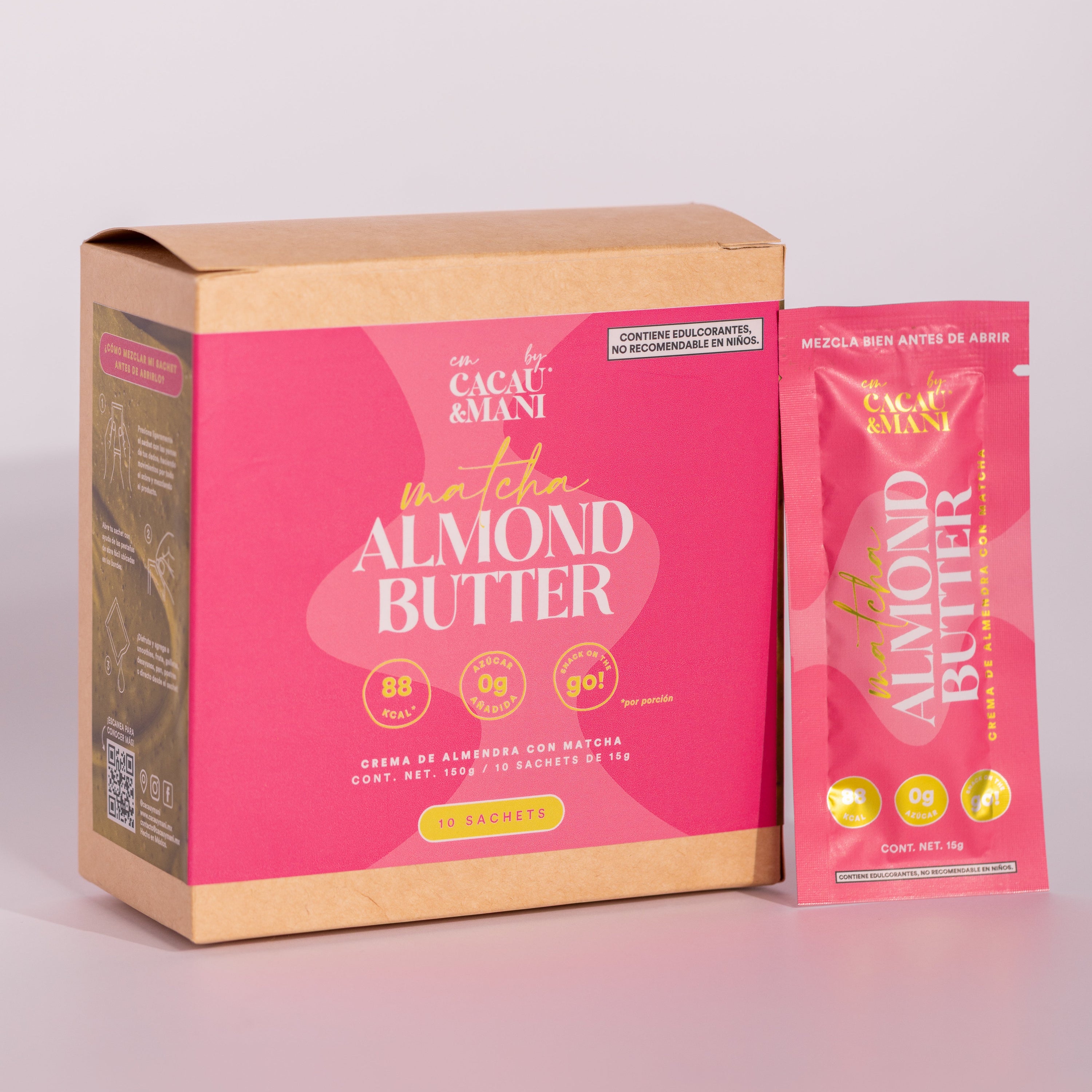 Sachets de Crema de Almendra con Matcha