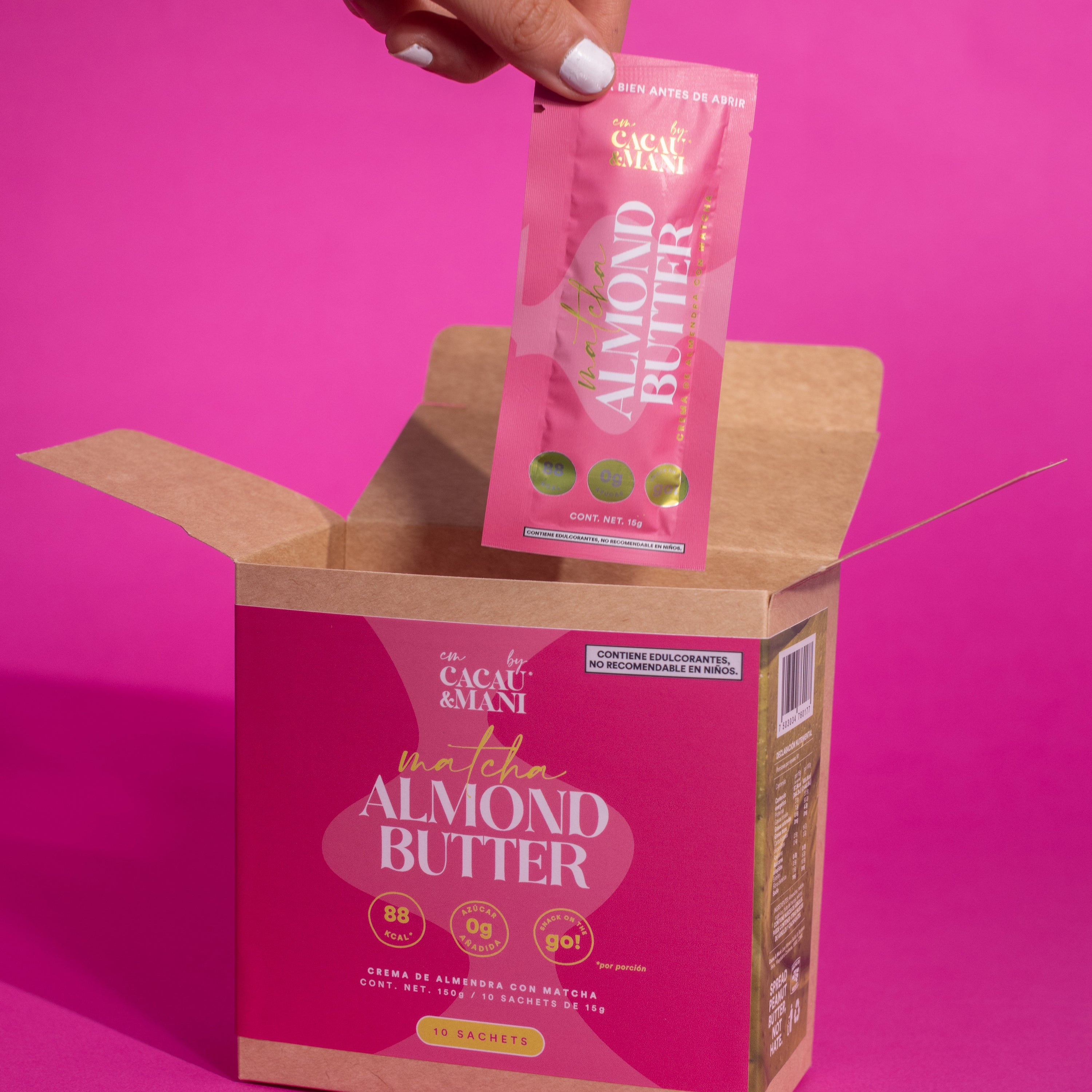 Sachets de Crema de Almendra con Matcha